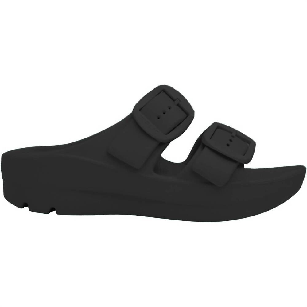 NEW TELIC women's boise bliss sandal in midnight black/black buckle